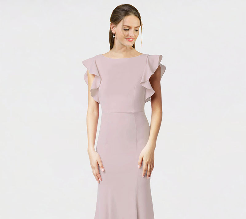 Cheap Ruffle Sleeves Bridesmaid Dresses Canada