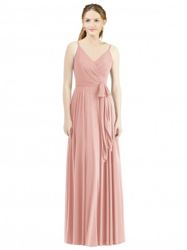 Cheap Romantic Full length Long Chiffon Bridesmaid Dress Canada