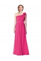 Cheap Full Length One Shoulder Chiffon Bridesmaid Dress Canada