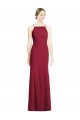 Cheap High Square Trumpet Chiffon Bridesmaid Dress with Lace-Up Open Back Canada