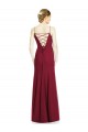 Cheap High Square Trumpet Chiffon Bridesmaid Dress with Lace-Up Open Back Canada