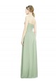 Cheap Crisscross Draped Full Length Strapless Chiffon Bridesmaid Dress Canada