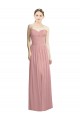 Cheap Crossover Draped Sweetheart Chiffon Bridesmaid Dress with Front Slit Canada