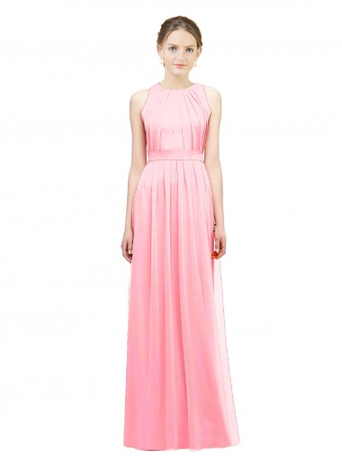 Cheap Sleek Halter Neck Chiffon Bridesmaid Dress  Canada