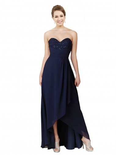 Cheap Sweetheart Neckline Beaded Lace and Chiffon Bridesmaid Dress Canada