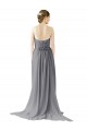 Cheap Long Chiffon Bridesmaid Dress with Sweetheart Neckline and Flowing Back Canada