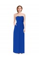 Cheap Strapless Sweetheart Keyhole Back Long Chiffon Bridesmaid Dress Canada