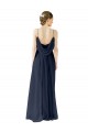 Cheap Spaghetti Straps Open Back Long Chiffon Bridesmaid Dress Canada