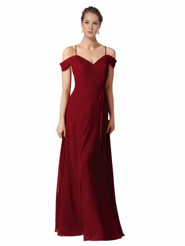 Cheap Chiffon with Beaded Embroidery Bridesmaid Dress Canada