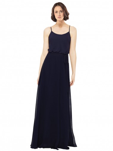 Cheap Chiffon Bridesmaids Dress with Scoop Neckline Canada