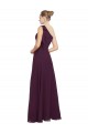 Cheap One Shoulder Chiffon Bridesmaids Dress with Shoulder Bow Canada