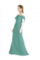 Cheap Off the Shoulder Bohemian Chiffon Bridesmaid Dress Canada