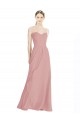 Cheap Daped A-Line Chiffon Bridesmaid Dress with Pleated Sweetheart Bodice Canada