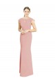 Cheap Chiffon Cap Sleeves Long Bridesmaid Dress with Keyhole Canada