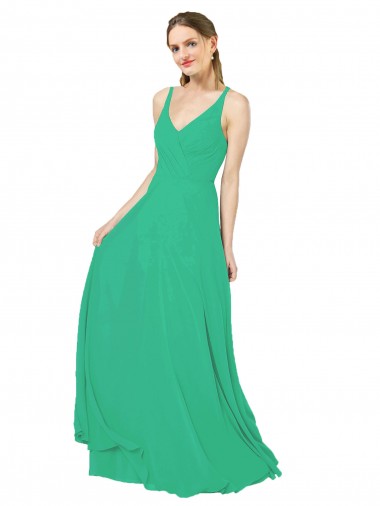 Cheap Classic Chiffon Bridesmaid Dress with Lace-Up Back Canada