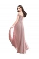 Cheap Floor Length Chantilly Lace Off the Shoulder Chiffon Bridesmaid Dress Canada