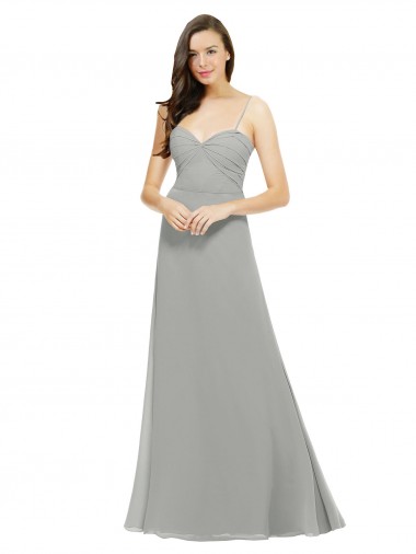 Cheap Chiffon Bridesmaid Dress with Sweetheart Neckline and Adjustable Straps Canada