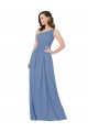 Cheap Pleated One Shoulder Chiffon Bridesmaid Dress Canada