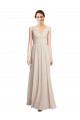 Cheap Long V-Neck Chiffon Bridesmaids Dress with Double Straps Canada