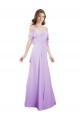 Cheap Chiffon Bridesmaid Dress with Draped Sweetheart Bodice and Off The Shoulder Flounces Canada