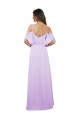 Cheap Chiffon Bridesmaid Dress with Draped Sweetheart Bodice and Off The Shoulder Flounces Canada