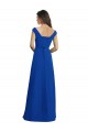 Cheap Draped Shoulder V-Neck Long Chiffon Bridesmaid Dress Canada