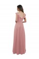 Cheap Chiffon A-Line Bridesmaid Dress with V-Neck Wrap Bodice Canada