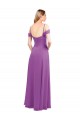 Cheap Cold Shoulder Long Chiffon Bridesmaid Dress with Ruching Details Canada