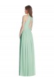 Cheap Cutout Open Back Shirred Halter Maxi Bridesmaid Dress Canada