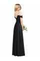 Cheap Cold-Shoulder V-Back Chiffon Maxi Bridesmaid Dress Canada