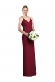 Cheap Full Length Draped Blouson Back Chiffon Maxi Bridesmaid Dress Canada