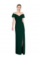 Cheap Ruffled Cold-Shoulder Maxi Chiffon Bridesmaid Dress Canada