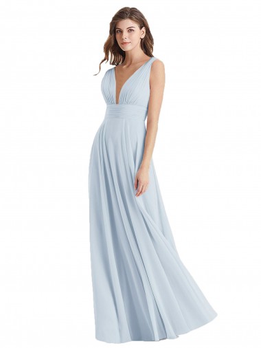 Cheap Plunge Deep V-Neckline Low Back Chiffon Bridesmaid Ress Canada