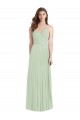 Cheap Ruffled Strap Cutout Wrap Maxi Chiffon Bridesmaid Dress Canada