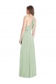 Cheap Ruffled Strap Cutout Wrap Maxi Chiffon Bridesmaid Dress Canada