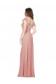 Cheap Flounced V Neckline Flutter Sleeves Chiffon Bridesmaid Dress Canada