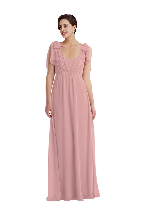 Cheap Empire Waist Long Halter Maxi Bridesmaid Dress Canada