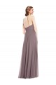 Cheap Diamond Halter Maxi Bridesmaid Dress with Front Slit Canada