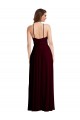 Cheap Halter Spaghetti Straps Maxi Bridesmaid Dress with Front Slit Canada