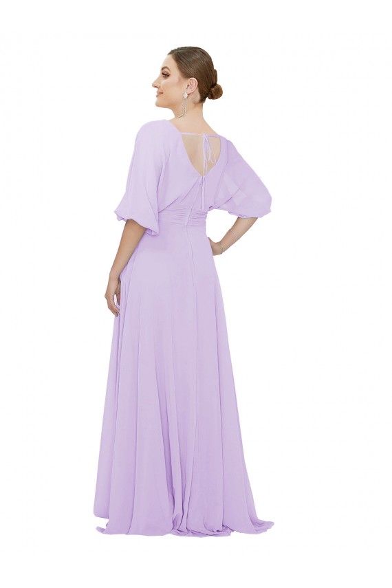 Cheap Chiffon Bridesmaid Dress with Ruched Waist Canada