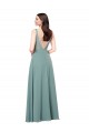 Cheap Long Formal Chiffon Bridesmaid Dress with Open Back Canada