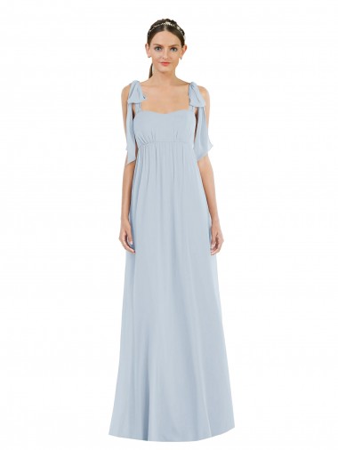 Cheap Tie Shoulder Empire Waist Maxi Bridesmaid Dress Canada