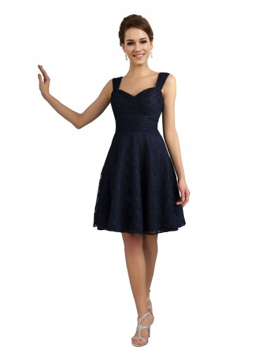 Cheap Lace Bridesmaid Dress with Sweetheart Neckline and Button Back Detail Canada