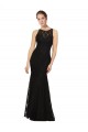 Cheap Fitted Lace Bridesmaids Dress with Jewel Neckline and Open Back Canada