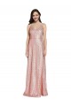 Cheap High Neck Low Back Sparkling Sequin Bridesmaid Dress Canada