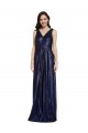 Cheap Long V-Neck Sparking Sequin Bridesmaid Dress with Low V-Back Canada