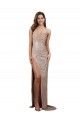 Cheap High Slit Scoop Neck Long Sequin Bridesmaid Dress Canada