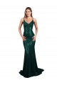 Cheap Fishtail Shaped V-Neck Open Back Long Sequin Bridesmaid Dress Canada