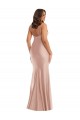 Cheap Deep V-Neck Silky Satin Mermaid Bridesmaid Dress with Side Slit Canada