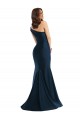 Cheap Bias-Cuff One Shoulder Silky Satin Mermaid Bridesmaid Dress with Side Slit Canada